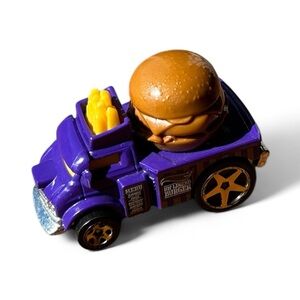 Hot Wheels “Buns of Steel” Die-Cast Purple Hamburger and Fries 2018